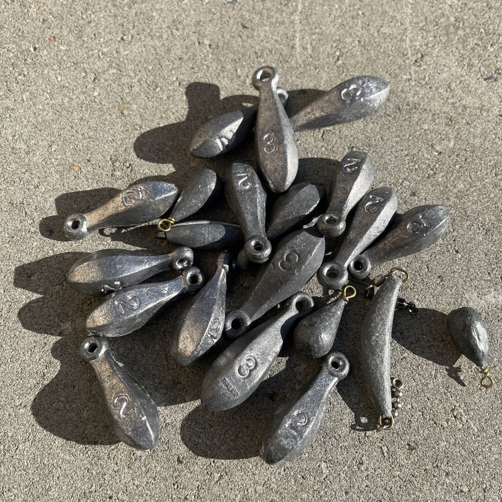 Fishing Bank Sinkers Fluke - Bass - Ocean - Fishing - Fresh Water Lot Bundle